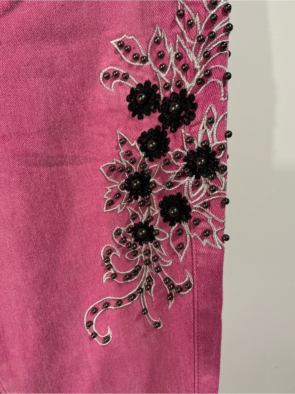 POL Pink Embroidered Flare Jeans - Picture 7 of 9